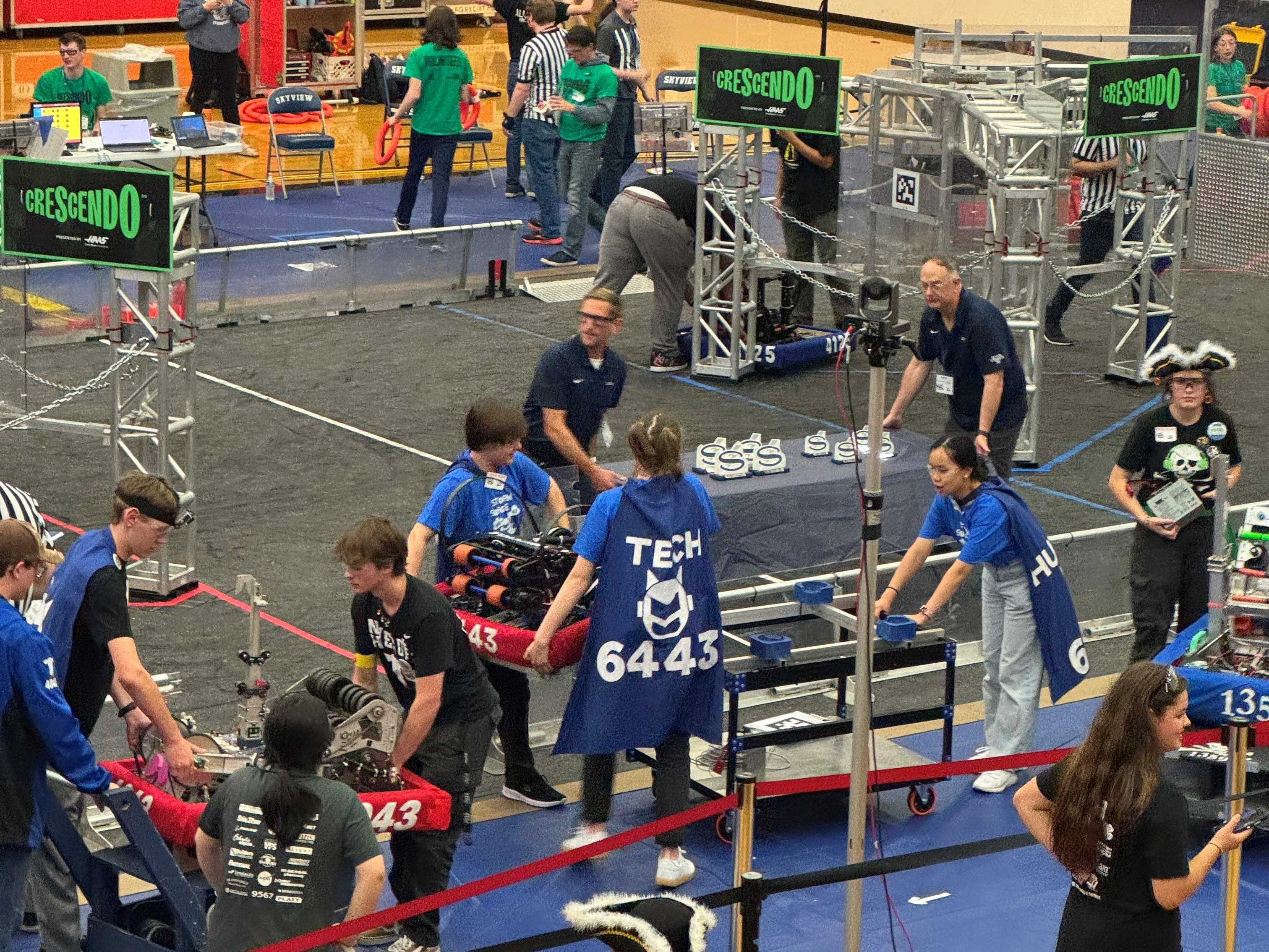 Loading onto the field